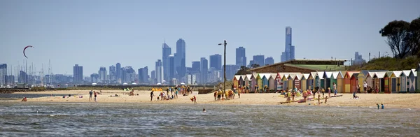 Panorama de Melbourne beach — Fotografia de Stock
