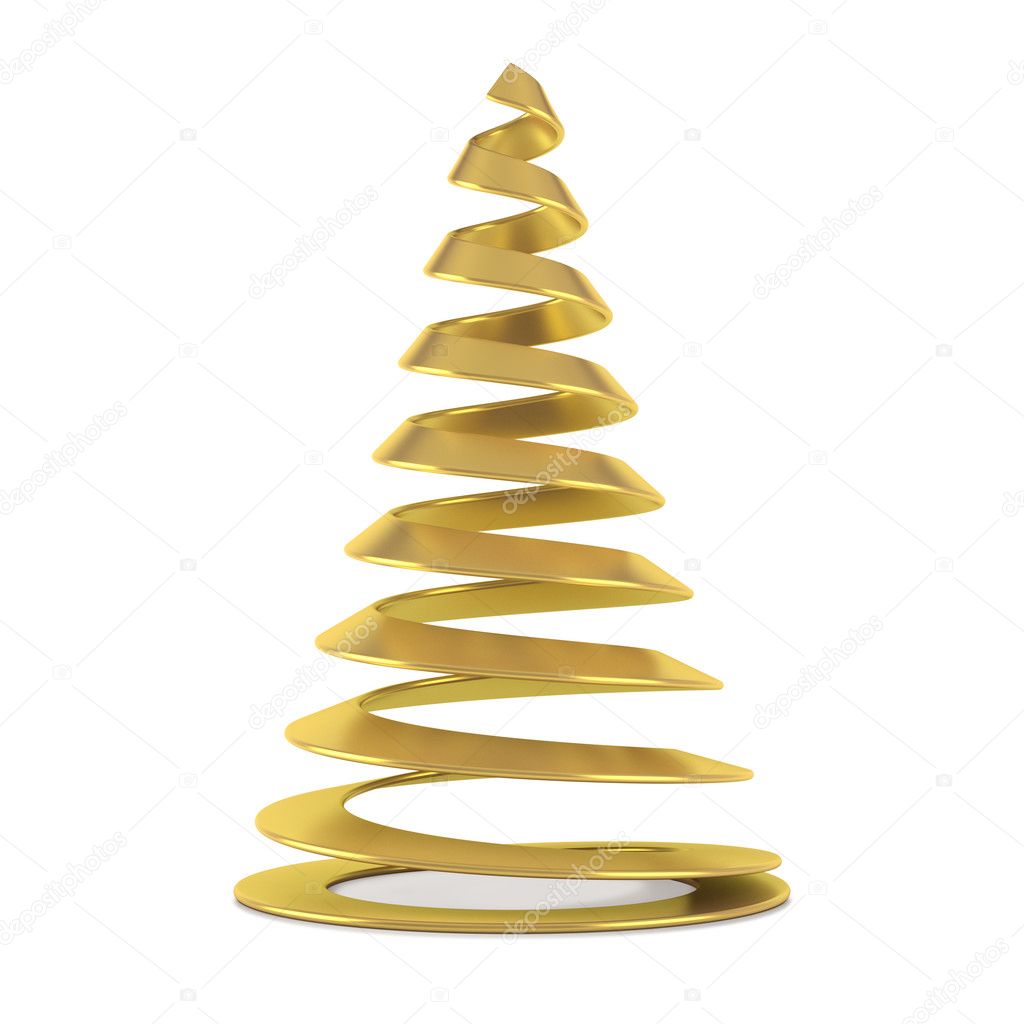 Gold stylized Christmas tree