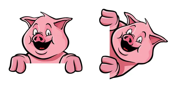 Decoración de marco de cerdo — Vector de stock
