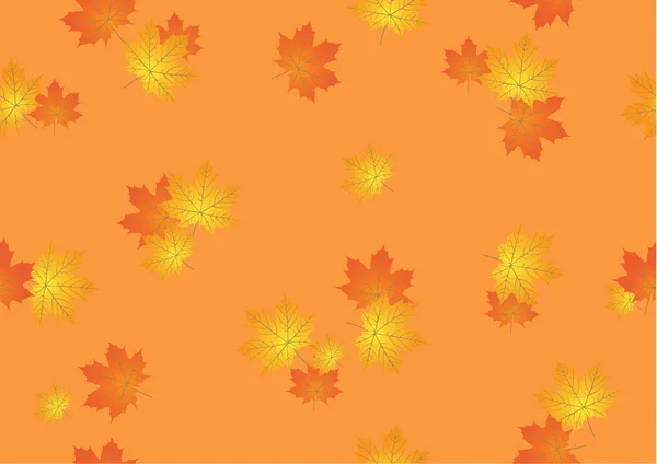 Dikişsiz sonbahar akçaağaç yaprakları kökenli — Stok Vektör