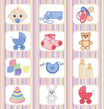 Baby icon collection clipart