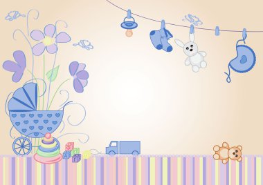 Children's background - a boy clipart