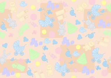 Seamless background for children clipart