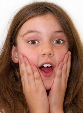 Surprised girl clipart