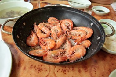 Grill prawns clipart