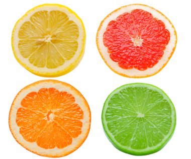 Citrus slices clipart