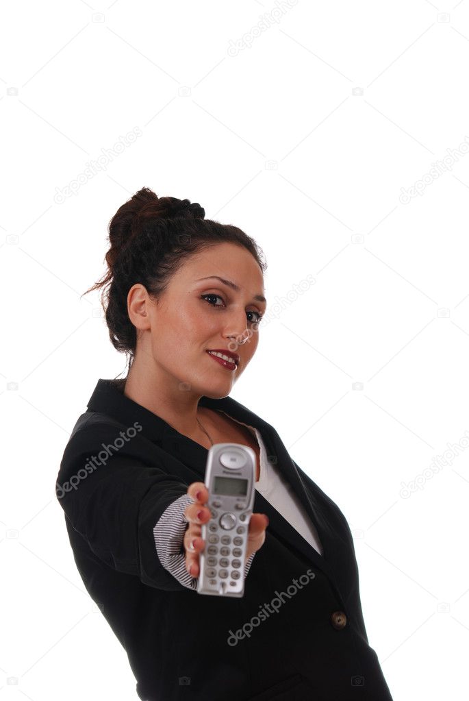 Businesswoman with phone