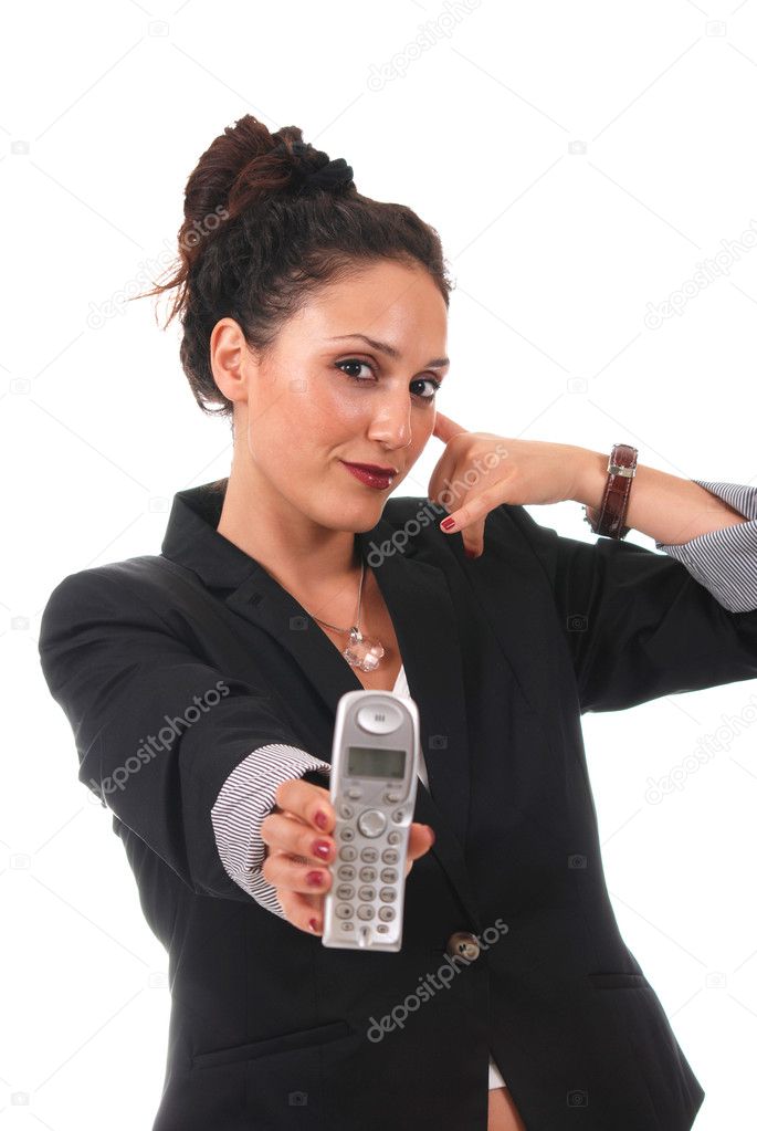 Businesswoman with phone