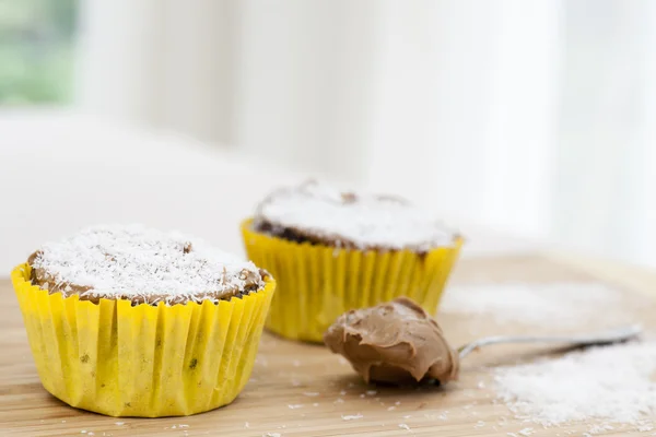 Chocolate Coconut Cupcakes — Stock Photo, Image