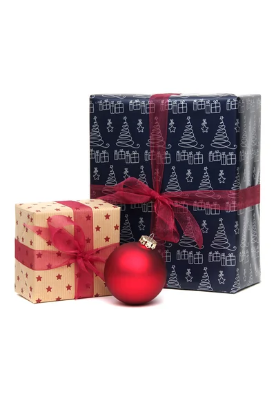 Two christmas gifts — Stock Photo, Image