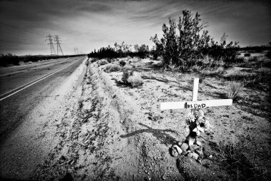 Roadside memorial. clipart