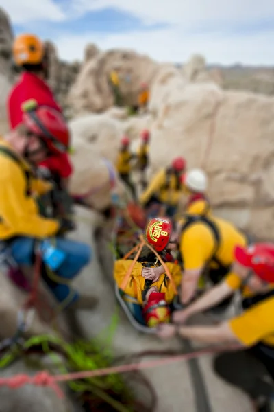 Unghi înalt de alpinism salvare . — Fotografie, imagine de stoc