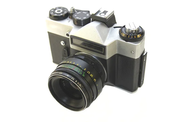 Παλιά κάμερα απομονωμένη σε λευκό φόντο — Φωτογραφία Αρχείου