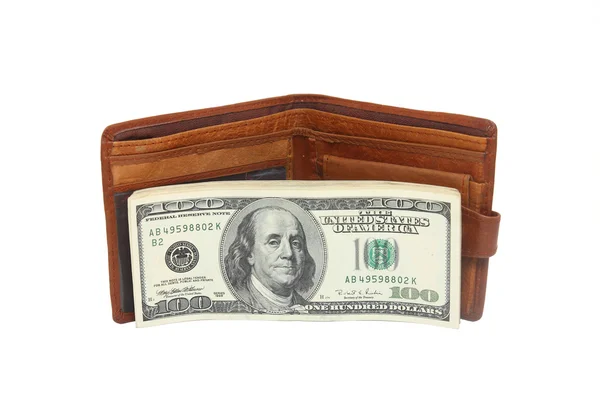 Billetera con dólares — Foto de Stock
