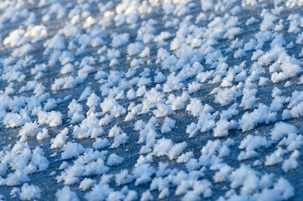 stock image Frozen ice crystals on a lake