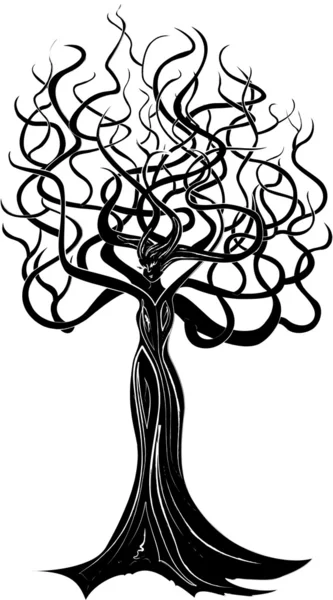 Girl tree — Stock Vector