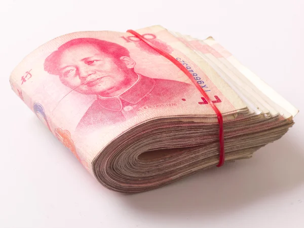 Wad of chinese yuan — Stock Photo, Image