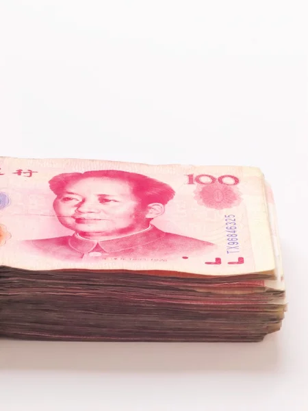 Stack of chinese yuan — Stock Photo, Image