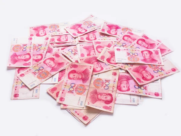 Куча китайского юаня — стоковое фото