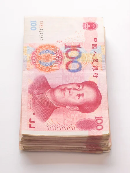 Stapel chinesischer Yuan — Stockfoto
