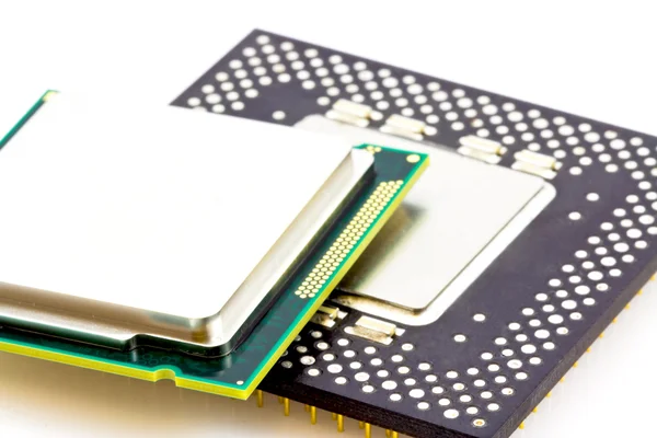 The current and 10 years old PC processor — Stock Photo, Image