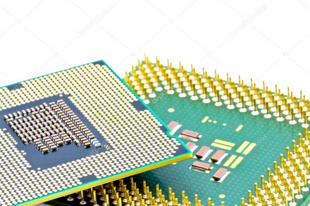 SMD components on bottom of the new and old processors
