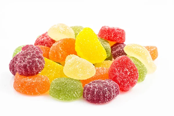 Красочные резиновые конфеты с гранулированным сахаром — стоковое фото