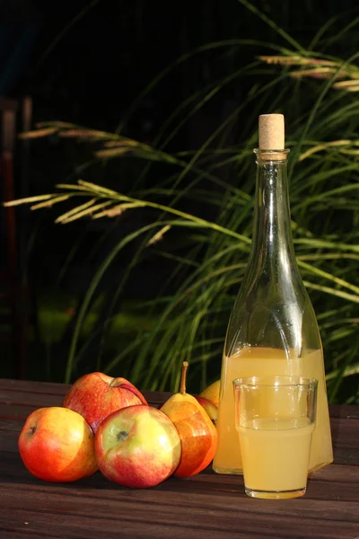 Domácí jablečný mošt - v zahradě — Stock fotografie