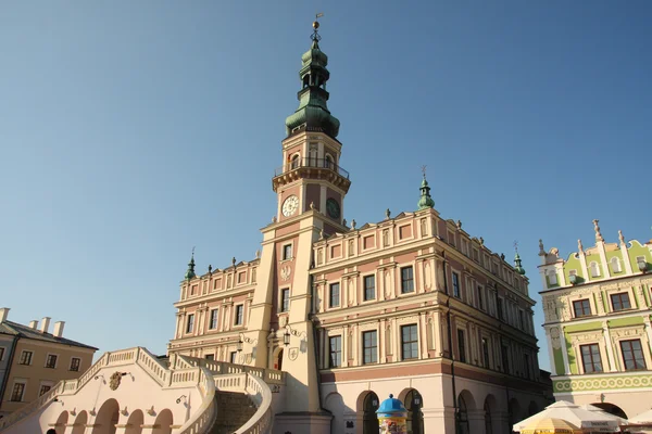 Renaissance-Rathaus in zamosc — Stockfoto