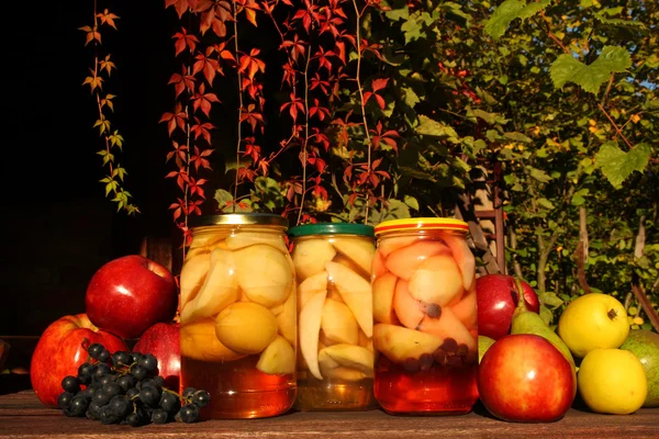 stock image Fruits preserves - autumn in the garden