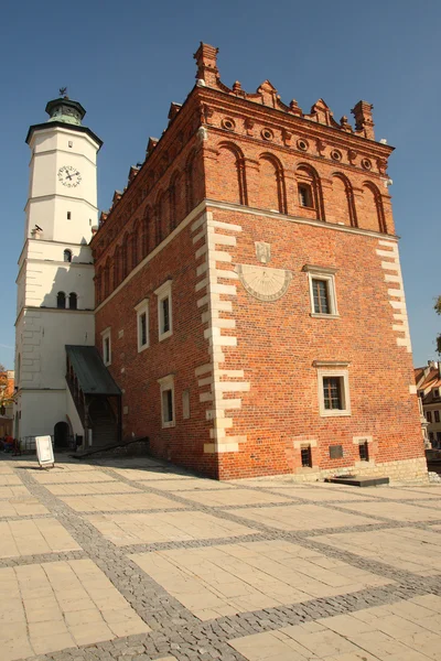 Town hall in sandomierz — Stock Photo, Image