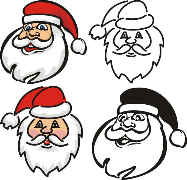 Papai Noel - rosto —  Vetores de Stock