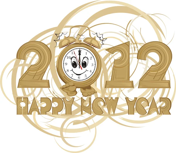2012 - gelukkig nieuw jaar — Stockvector