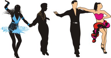 Dancers - latin american clipart