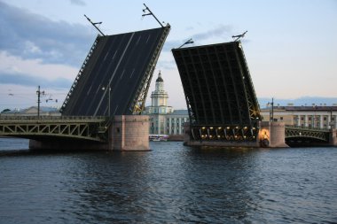 Drawbridge in St. Petersburg clipart