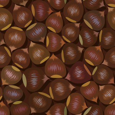 Brown hazelnuts seamless background clipart