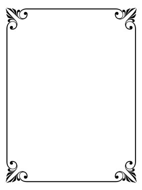 Simple ornamental decorative frame clipart