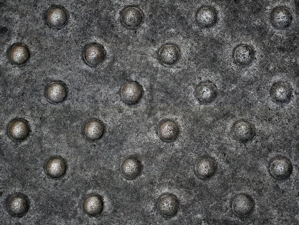 Nahtlose Metallplatte mit Nieten — Stockfoto