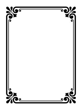 Simple ornamental decorative frame clipart