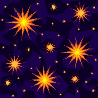 Stars in the night sky seamless background clipart