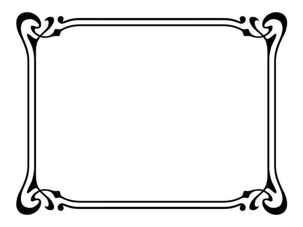 Art nouveau ornamental decorative frame
