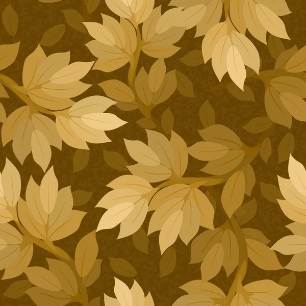 Rama con hojas sin costura — Vector de stock