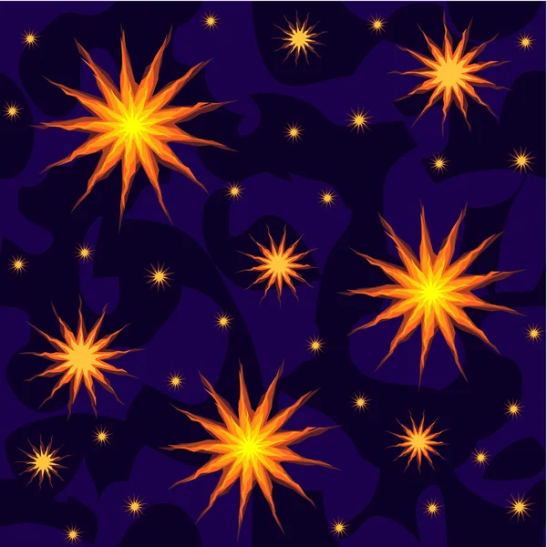 Звезды в ночном небе бесшовный фон — стоковый вектор