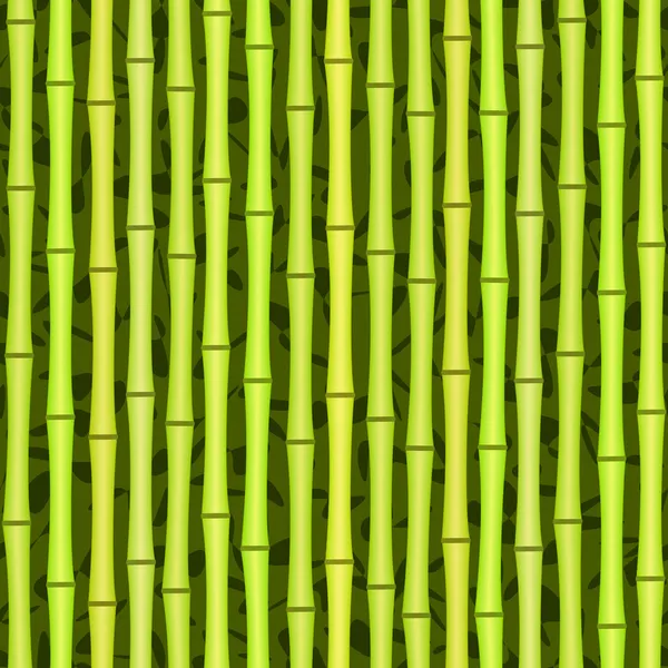 Textura de bambu verde sem costura — Vetor de Stock