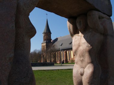 Kaliningrad, Rusya Federasyonu. bir katedral üzerinde