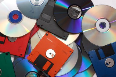 Cds with diskettes clipart