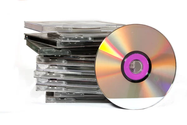 CD na haldy boxu. — Stock fotografie