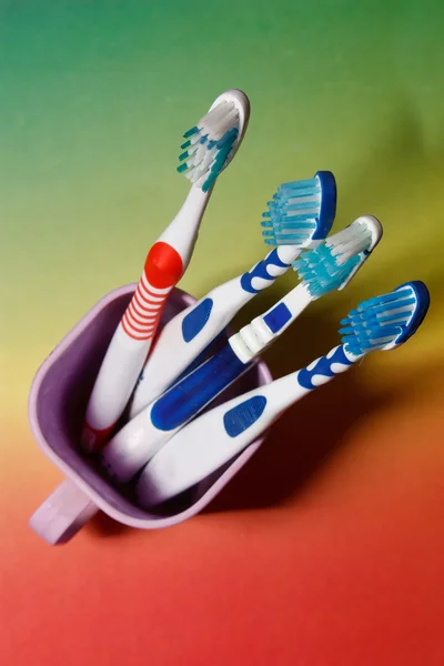 Escova de quatro dentes — Fotografia de Stock