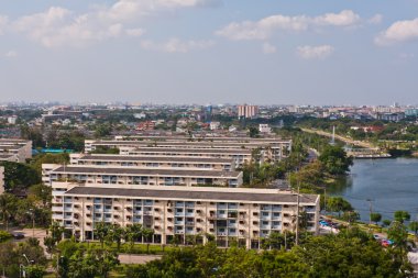 Bangkok cityscape kanal yakın