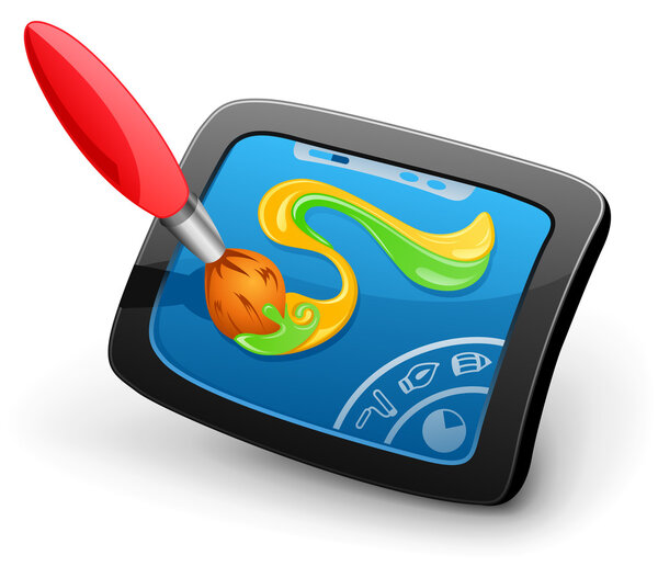 Кисть и графический планшет
.